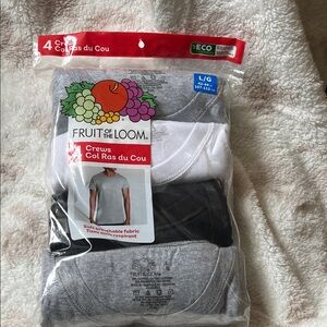 Fruit of the Loom Assorted Gray and White Crew T-Shirts